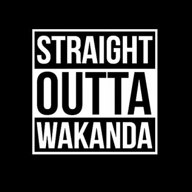 Imagem de LLI Straight Outta Wakanda | Adesivo de vinil decalque | Laptop Carros Caminhões Vans Paredes | Branco | 5,5 x 4,3 polegadas | LLI1018