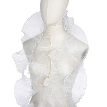 Imagem de PATIKIL Guarnições de renda com babados, 5 metros de tecido de organza retrô, acabamento de tule decorativo, borda de renda com babados para costura faça você mesmo, bolsa de vestido para aparar