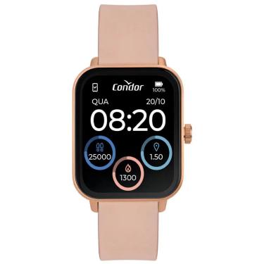 Imagem de Relógio Unissex Condor Smartwatch Original Rosa COSMART1AB8J Pulseira Silicone Rosa-Unissex
