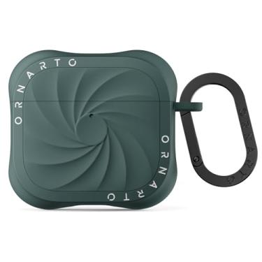 Imagem de ORNARTO Capa Vortuxe para AirPods 4ª geração, capa de silicone líquido com design elegante antiarranhões, 2 capas MIL-STD contra quedas para AirPods 4 - verde pinho