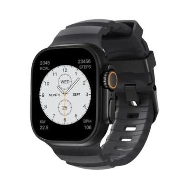 Imagem de Pulseira Esportiva De Silicone Para iWatch Ultra2 Apple Watch 46mm 49m