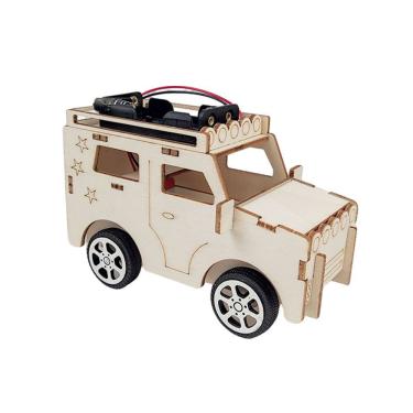 Imagem de Kit de experimentos científicos: jipe de madeira DIY para crianças de 8 a 12 anos