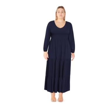 Imagem de City Chic Vestido feminino plus size - Athena Freya, Azul marino, 48