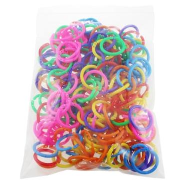 Imagem de RLECS 210 peças de diâmetro interno de 20 mm de plástico para fichário adequado para armazenamento de porta-chaves empilhável de documentos