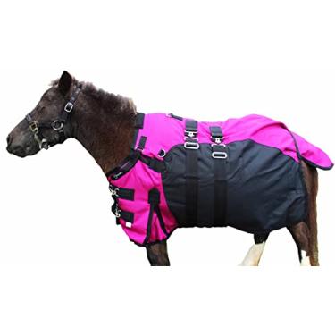Imagem de CHALLENGER 127 cm 1200D Turnout Impermeável Respirável Cavalo Miniatura Mini Burro Desmamando Pônei Cobertor de Inverno Potro 250g Capa de Casaco Polifill Rosa 51975PK