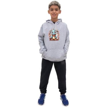 Imagem de Conjunto de Moletom Canguru Infantil Menino Estampa de Dinossauro Com Calça Alta Qualidade