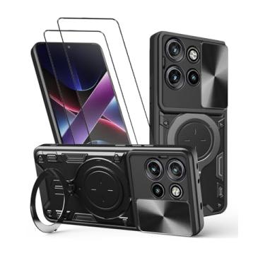 Imagem de Capa para Edge 60 Neo e Edge 50 Neo Motorola Moto Capinha à prova de choque - com protetor de tela, suporte para anel