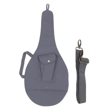 Imagem de RiToEasysports Bolsa para Raquete de Tênis, Capa Acolchoada Unissex para Raquete de Tênis, Bolsa única Com Alça de Ombro Ajustável Em Lona (Cinza)
