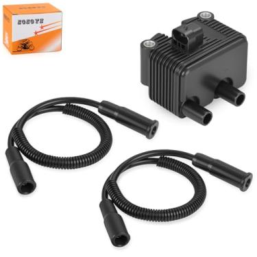 Imagem de Bobina de ignição de 0,5 OHM e cabo de vela de ignição para Sportster 883 1200 Custom Low Roadster 2004-2006 31655-99 31996-04