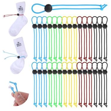 Imagem de 30 peças de clipes de meia para lavanderia versátil suporte de meia e clipes de gravata para máquina de lavar manter as meias juntas na lavanderia com clipes ajustáveis para roupas que bloqueiam suas