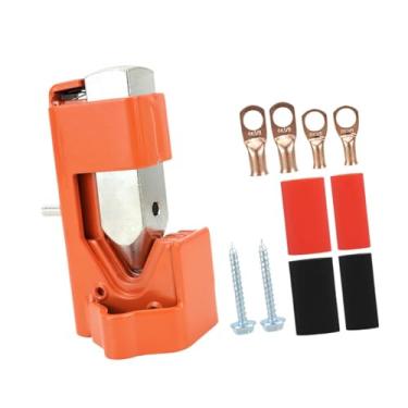 Imagem de AsrMyjcx Alicate de crimpagem para terminais de cabos de bateria, alicate de rebitagem, de crimpagem para soldagem de terminais de bateria, Laranja