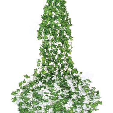 Imagem de Kit 12 Trepadeiras Heras Artificiais 2 mts. Folhagens, Correntes
