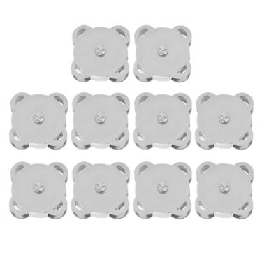 Imagem de 10 peças de fechos de pressão com fivela de ímã de metal, kit de fixadores de pressão, acessórios de bolsa de roupas faça você mesmo, botões magnéticos para roupas, jeans, jaquetas, pulseiras bolsas