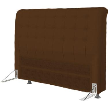 Imagem de Cabeceira Dama 1,60 Cm Para Cama Box Queen Suede Marrom