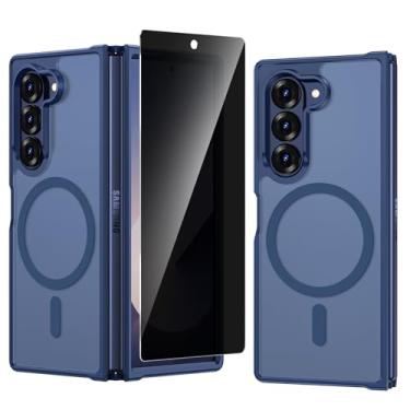 Imagem de VEGO Capa para Z-Fold-6: Capa Samsung Fold 6 com protetor de tela [Compatível com MagSafe] Capa de proteção magnética robusta à prova de choque para Samsung Z Fold 6-Azul