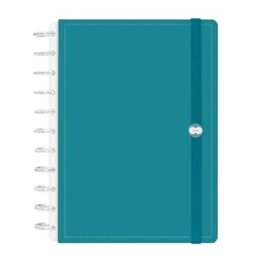 Imagem de Caderno Iscool Disc Inteligente 140 Folhas Solid Colors Azul Topázio G+