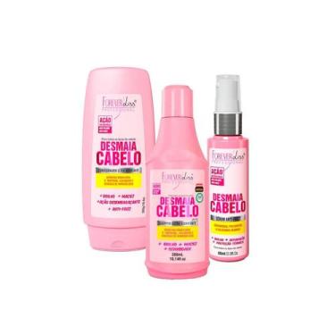 Imagem de Kit Forever Liss Shampoo Condicionador Sérum Desmaia Cabelo