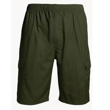 Imagem de Bermuda Masculina Sarja Com Elástico Verde Plus Size-Masculino