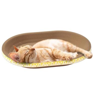 Imagem de Shakven Tigela para arranhar gatos | Tigela de almofada de cama de papelão para gato - Sofá-cama resistente a arranhões, tapete arranhador para gatos para proteção de móveis, brinquedo de treinamento