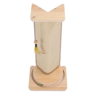 Imagem de Yosoo Arranhador de Canto de Parede de Gato de Madeira de Pinho Com Ajustável, Almofada de Arranhões de Estrutura Estável para Móveis para Brincadeiras Interativas Com Provocação de