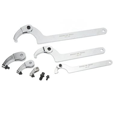 Imagem de Tbest 8 peças de chave de pino de gancho ajustável 35 120 mm C conjunto de chaves de cabeça redonda para motocicleta Dirt Bike Chrome Molibdênio aço ferramentas manuais ferramenta de ajuste de veículo