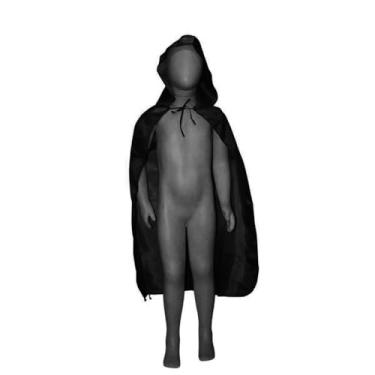 Imagem de Capa Com Capuz Infantil pra Fantasia Vampiro Chapeuzinho Ravena