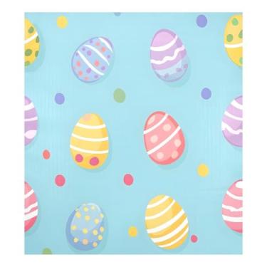 Imagem de Blueangle Capa magnética para lava-louças ovos coloridos de Páscoa, decoração da capa da máquina de lavar louça, adesivos de eletrodomésticos, adesivos de eletrodomésticos, 58 cm C x 66 cm adesivo