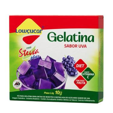 Imagem de Gelatina Lowçucar Plus com Stevia Sabor Uva 10g