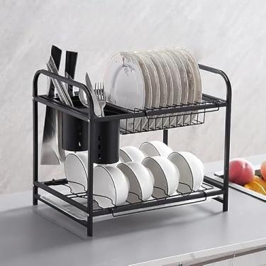 Imagem de Escorredor Organizador de Louças 2 andar 3 andar Preto Aço Inoxidável Rack ES (ES-19)