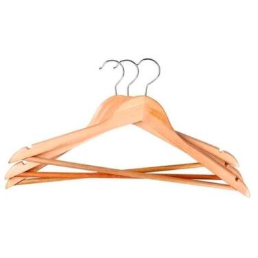 Imagem de Conjunto de Cabides de Madeira 3 Peças Domni