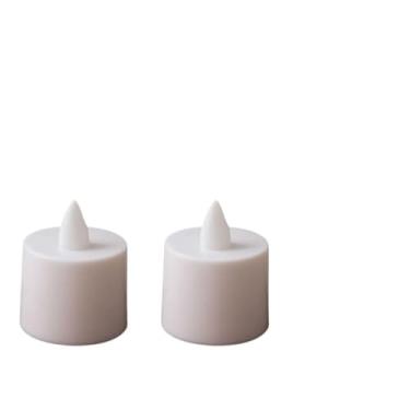 Imagem de Kit 2 Vela Led Com Bateria Inclusa Luz Branca Quente Amarela Branco Lisa