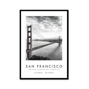 Imagem de Pôster de cidade preto e branco - impressão de viagem Roma Las Vegas Veneza Paris Sydney Amsterdam Amalfi Sanfrancisco Pintura em tela impressões de paisagem da cidade do mundo imagens de parede