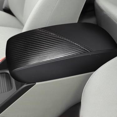 Imagem de yimoyop Capa de console central para Civic 9th 2012-2015 2013 2014 capa de apoio de braço de couro PU console médio antiarranhões acessórios interiores automóveis