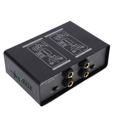 Imagem de Fabater Caixa Eliminadora de Zumbido Filtro de Ruído Eficiente Ajuste de Ganho de 3 Níveis para Shows de Estúdio Material de Liga de Alumínio Compatível Com Microfone Condensador, Isolador de Loop