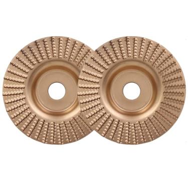 Imagem de 2 peças de ferramentas de moedor de disco douradas, discos de lixamento de madeira plana para rebarbadoras angulares