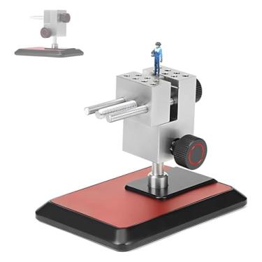 Imagem de Mini braçadeira de bancada resistente, torno de mesa direcional, design de dobra de 90°, inclui 8 pinos de aço inoxidável, para figura de ação, faça você mesmo, joias, relógio