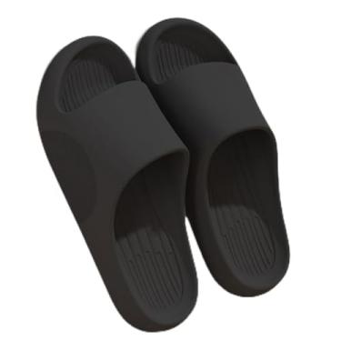 Imagem de Sandálias masculinas e femininas, sapatos de banho masculinos espessos, chinelos de nuvem para uso interno, casa, praia, antiderrapante, secagem rápida, Preto, 7-8 Women/5-6 Men