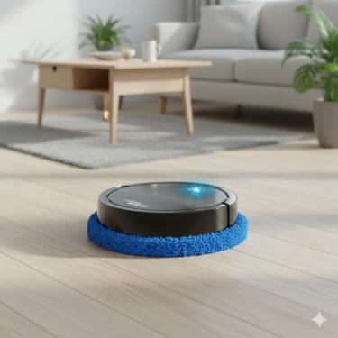 Imagem de Robô de Limpeza Automático Passa Pano Recarregável para Casa Eficiente