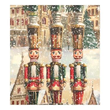 Imagem de STAYTOP Três fantoches de Natal capa magnética para máquina de lavar louça, 58 x 66 cm, capa decorativa para geladeira para porta da frente, adesivo magnético, máquina de lavar, painel de geladeira