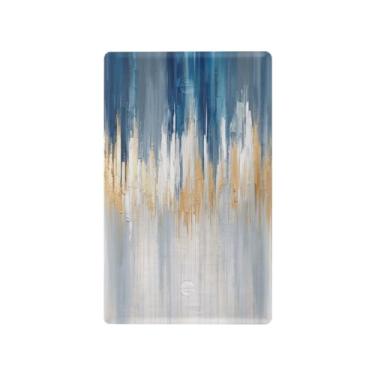 Imagem de Wassud Placa de cobertura para interruptor de luz, capas de tomadas duplas, placa de parede, azul e dourado, decoração de casa, sala de estar, quarto, decoração