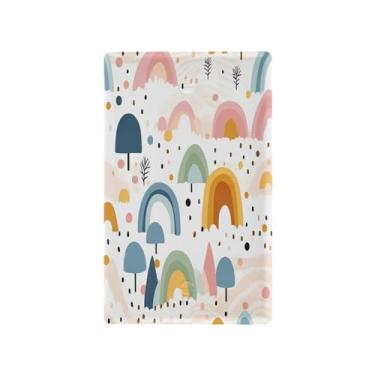 Imagem de Wassud Placa de cobertura de interruptor de luz padrão arco-íris, 1 capa de tomada em branco placa de parede decorativa decoração de casa sala de estar quarto