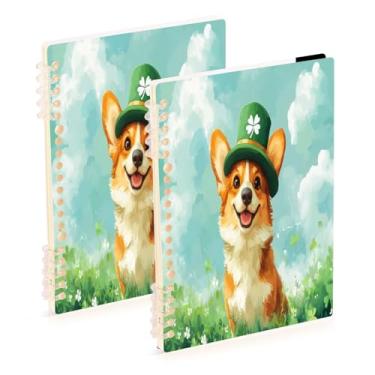 Imagem de Burbuja Cadernos St. Patrick Dog, papel pautado universitário A5 com 60 folhas, fichário para escritório, 2 unidades