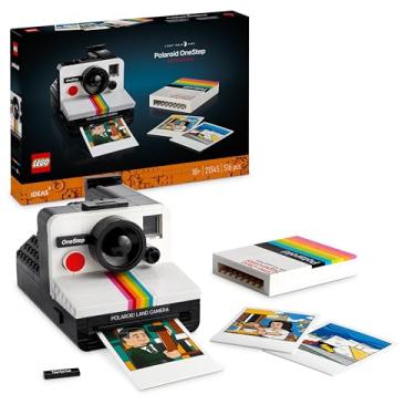 Imagem de LEGO Ideias para câmara Polaroid OneStep SX-70, presente vintage para homens, mulheres e fotógrafos, kit de artesanato e casaco para adultos colecionadores, atividade de construção criativa 21345