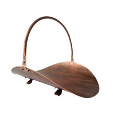 Imagem de Baoblaze Suporte para Lenha de Lareira, Cesto para Lenha, Recipiente Multiuso para Ambientes Internos.