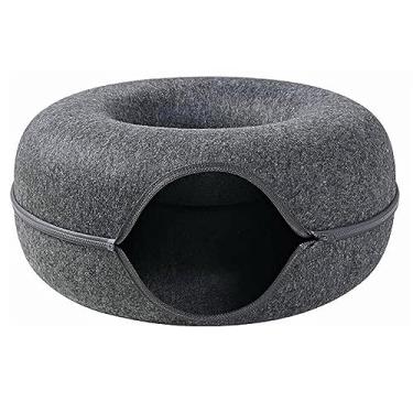 Imagem de Cama de túnel para gatos domésticos Design dupla função Brinquedo donut Arranhável Adequado Coelho Pequenos animais