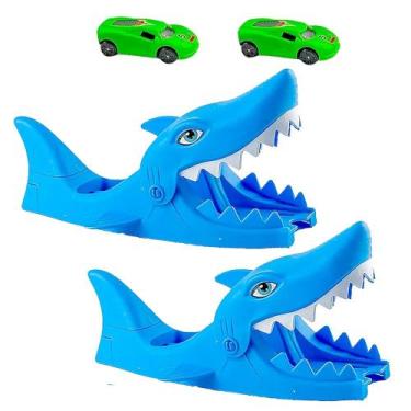 Imagem de Kit 2 Brinquedos Infantil Tubarão Lança Carrinho Shark Wheel - Goal Ki