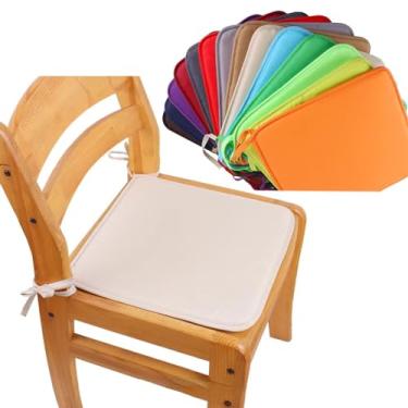 Imagem de Almofadas de assento coloridas para cadeiras internas/externas com amarras- 40x40x1,8cm, capa de almofada para móveis, Almofadas de assento para jardim Cozinha, sala de jantar, sala de estar (11#)