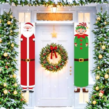 Imagem de WovWeave 2 peças de banner para pendurar na parede de Natal 91,4 x 17,8 cm grande esmalte pin display banner suporte de banner broche de Natal organizador de coleção de joias para decoração de parede