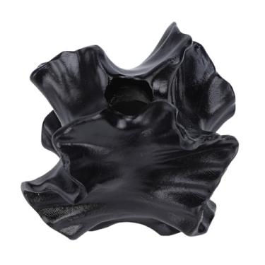 Imagem de HEEPDD Vaso Moderno Preto Minimalista Vaso de Flores de Resina para Decoração de Casa, para Decoração de Casa, Prateleira de Mesa Leve e Resistente Estante Sala de Estar Peça Central Moderno Preto