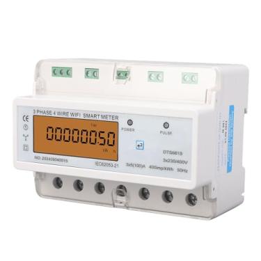 Imagem de YWBL-WH DTS6619 050 Medidor de Energia WiFi Trifásico, Tela Retroiluminada Controle de APP Medidor de Energia Inteligente Em Trilho DIN 3x230V 400VAC 3x5 100A, Com Saída de Sinal de